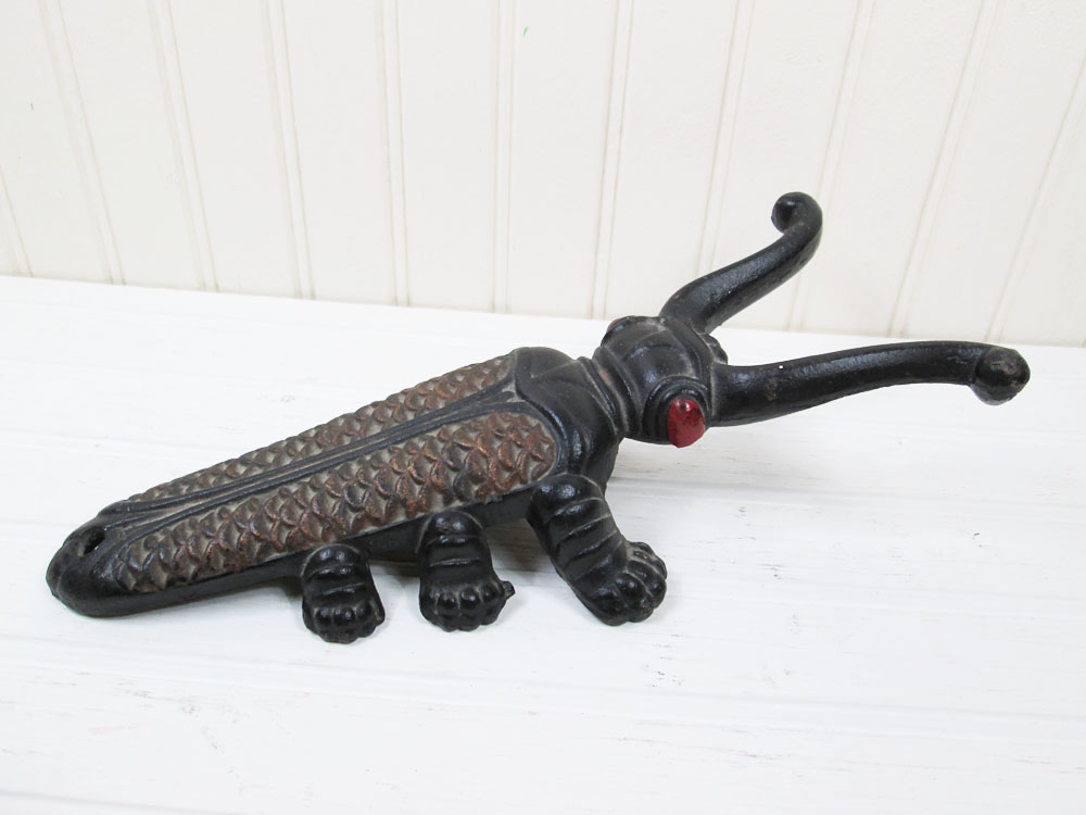 Vintage Cast Iron Boot Jack Bug Insect Wall Hanging