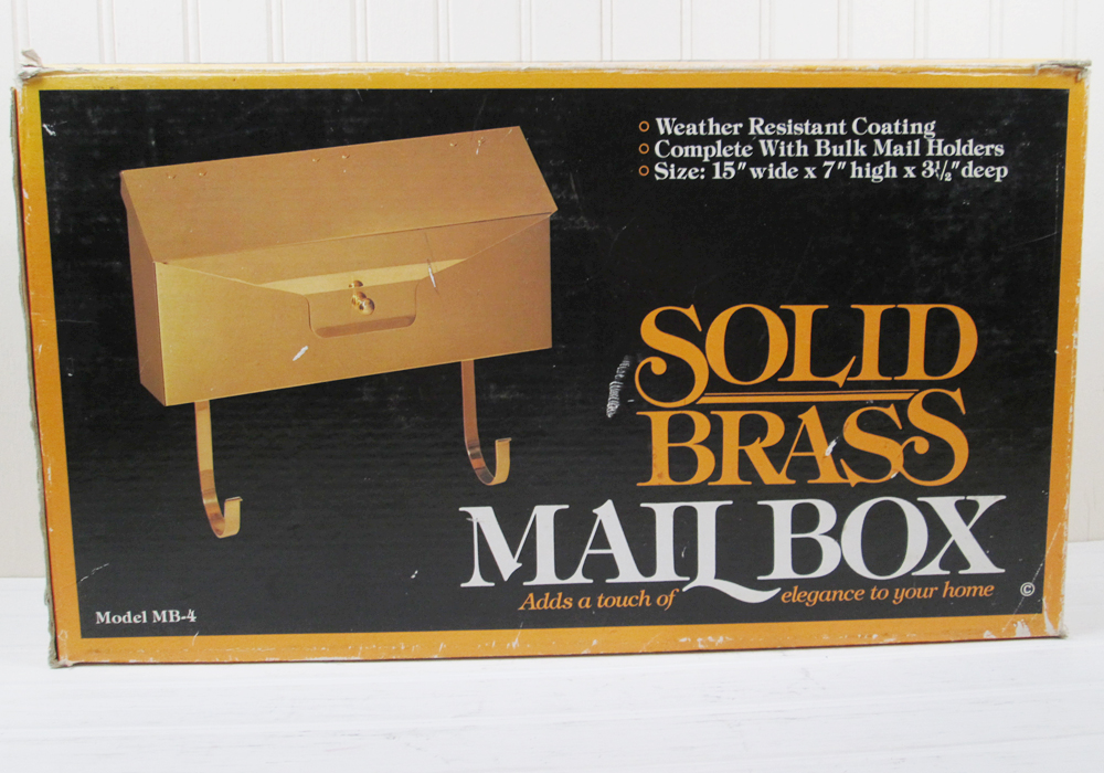 Vintage Mailbox Majestic Brass Horizontal Letter Box